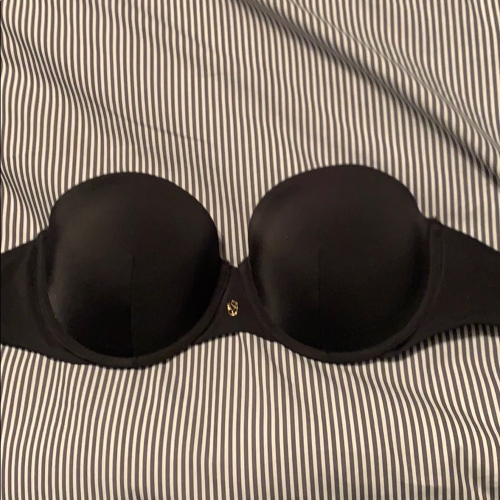 Victoria’s Secret strapless black swim top